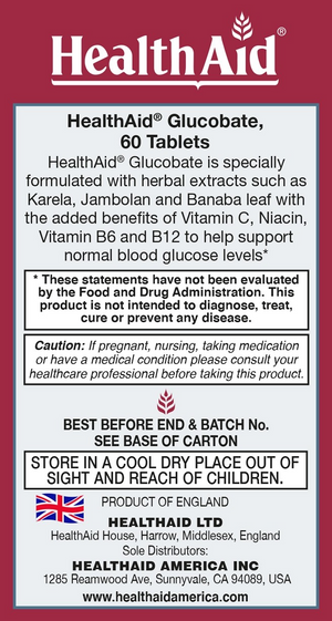 Glucobate - HealthAid - 60 tablets