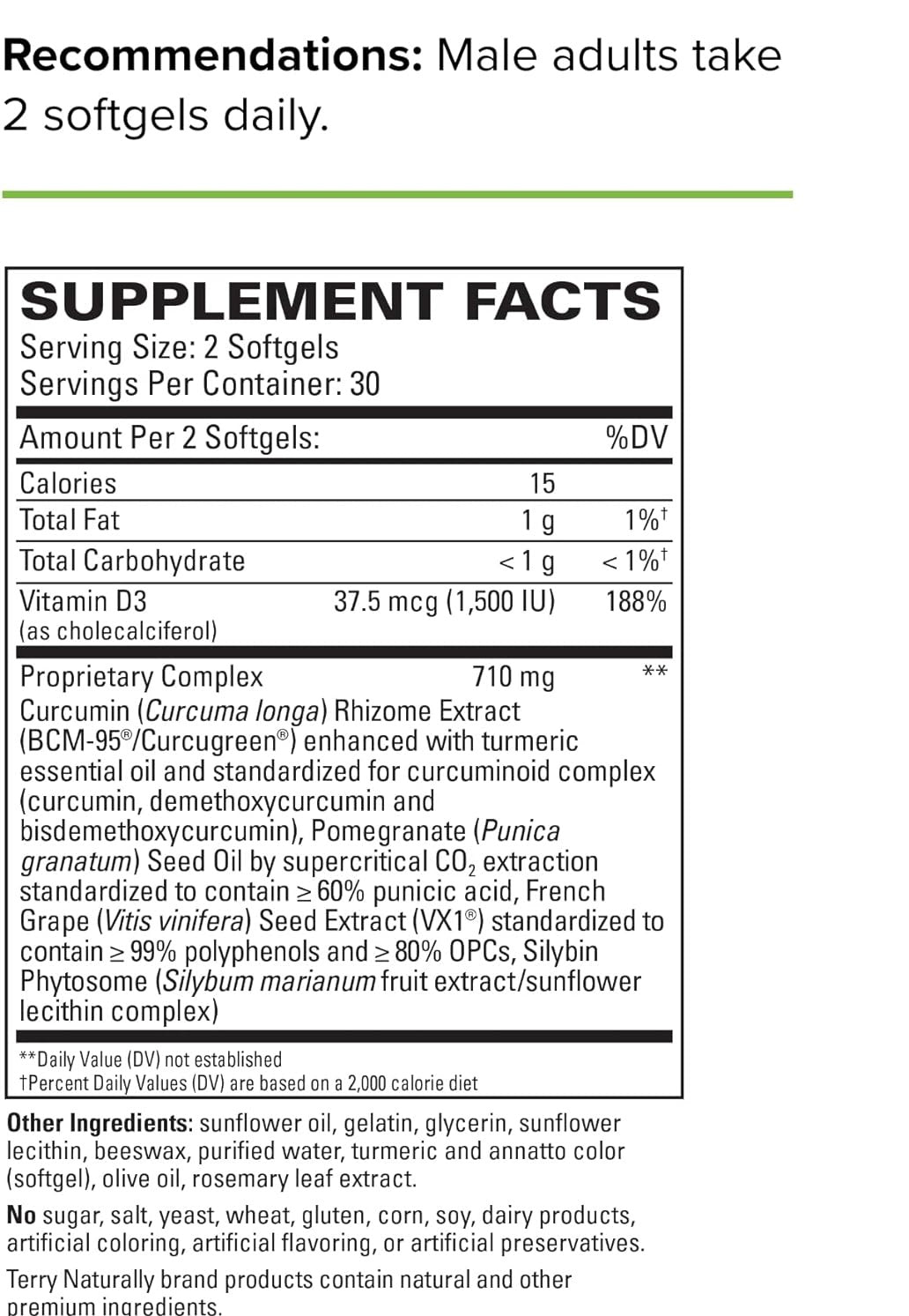 Healthy PSA Levels - Terry Naturally - 60 softgels