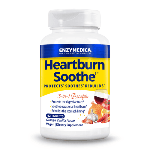 Heartburn Soothe - Enzymedica - 42 tablets - orange vanilla flavor