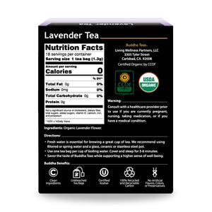 Organic Lavender Tea - Buddha Teas - 18 tea bags