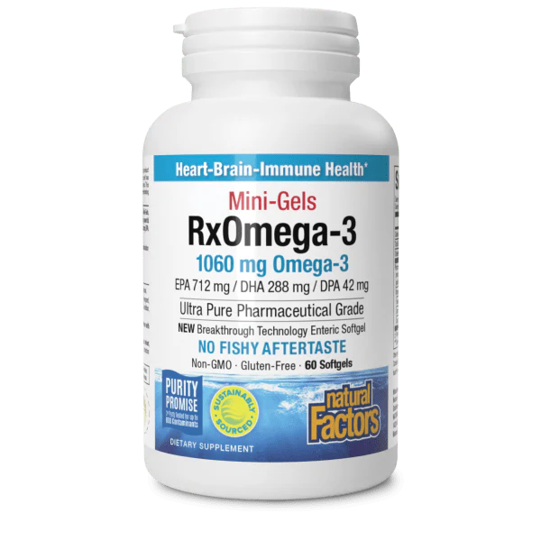RxOmega-3 Mini-Gels - Natural Factors - 60 softgels