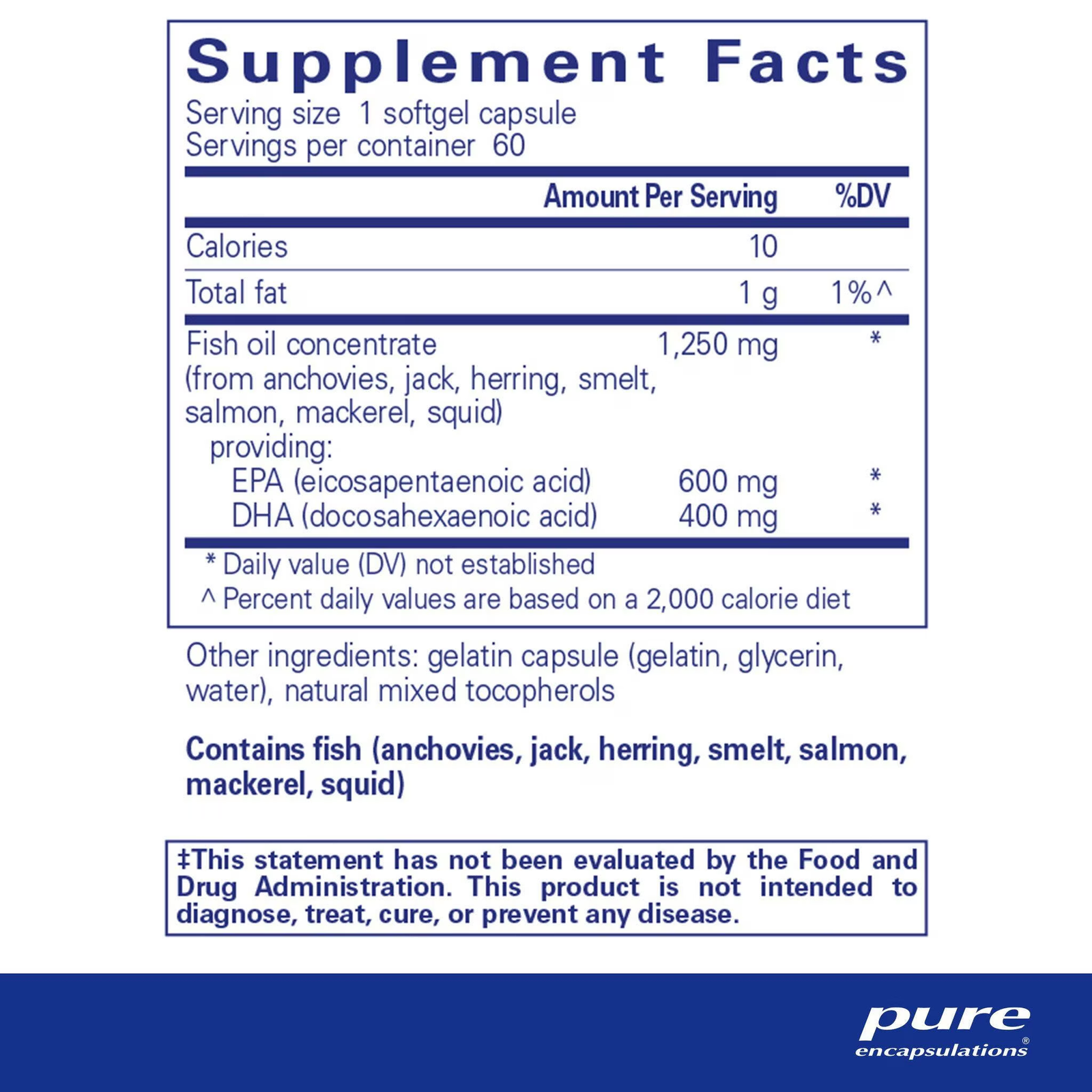 O.N.E.™ Omega - Pure Encapsulations - 60 softgels
