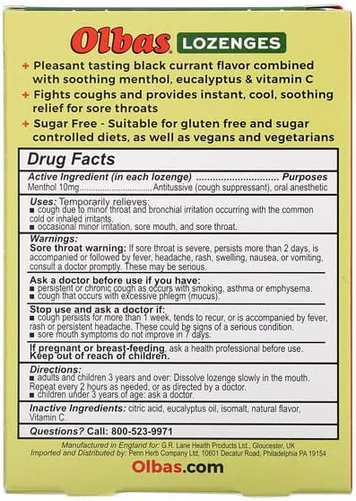 Black Currant Lozenges - Olbas