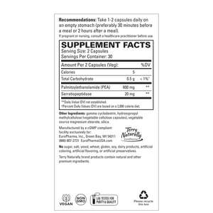 PEA Healthy Inflammation Response - Terry Naturally - supplement facts