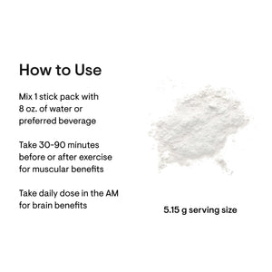 Instructions for using a powder product with text and a small amount of white powder on a white background.