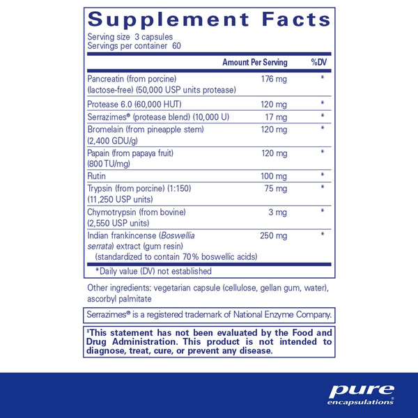 Systemic Enzyme Complex - Pure Encapsulations - Healthquest Vitamins