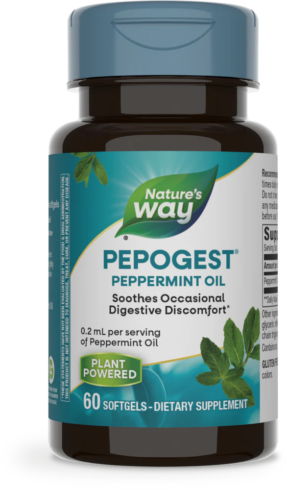 Pepogest (Peppermint Oil) - Nature's Way - 60 soft gels