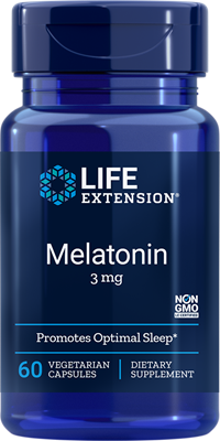 A bottle of Life Extension Melatonin 3mg