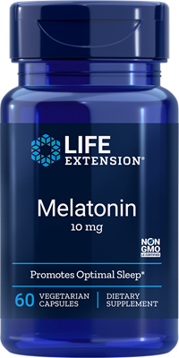 A bottle of Life Extension Melatonin 10mg