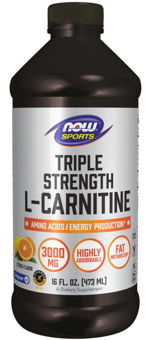 Triple Strength  L-Carnitine Liquid - Now Foods - 16 fl oz