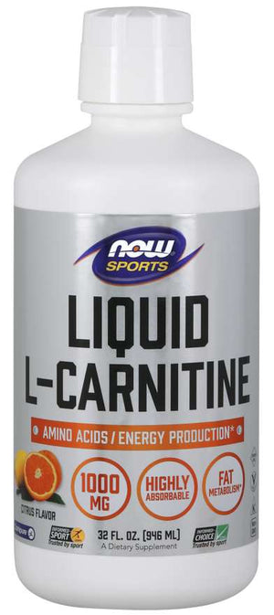 Liquid L-Carnitine 1000mg Citrus - 32 fl oz - Now Foods