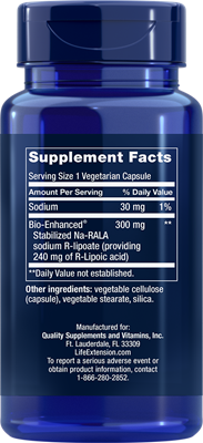 A bottle of Life Extension Super R-Lipoic Acid