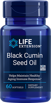 A bottle of Life extension Black Cumin Seed Oil