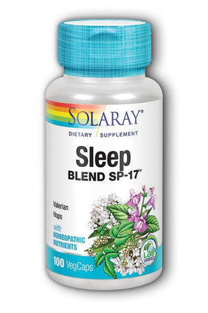 A bottle of Solaray Sleep Blend SP-17™