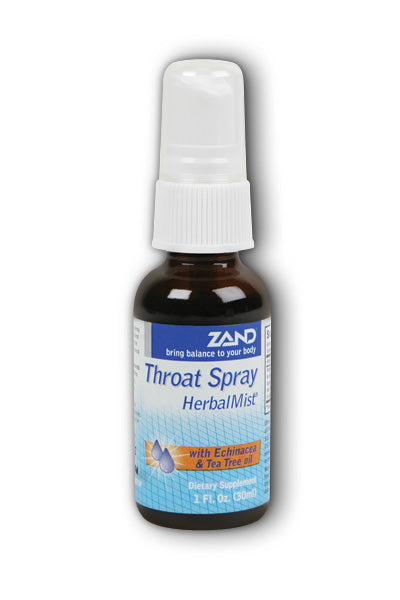 A bottle of HerbalMist Thoat Spray Zand