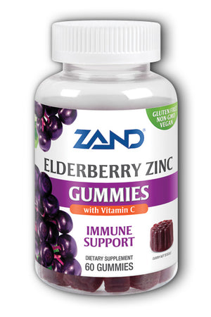 A bottle of Elderberry Zinc Gummies with Vitamin C Zand