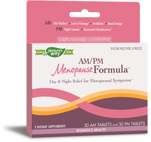 A package of Nature's Way AM/PM Menopause Formula™