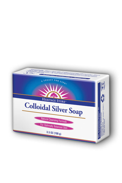 A package of Heritage Store Colloidal Silver Soap