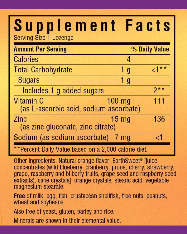 A bottle of Bluebonnet EarthSweet® Zinc 15 mg Lozenges