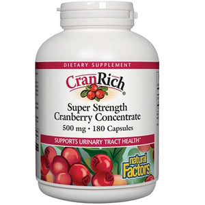 A bottle of Natural CranRich® Super Strength 500 mg