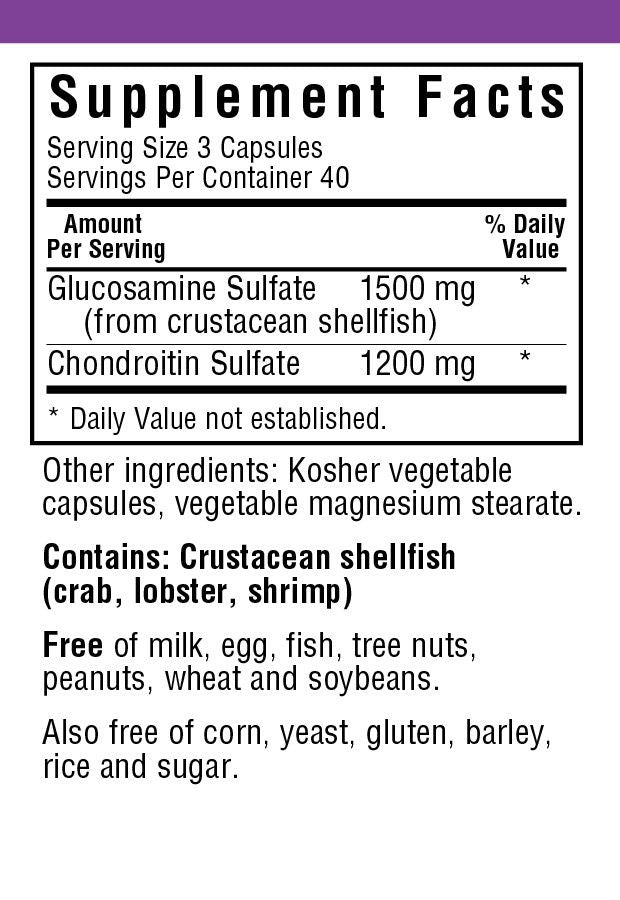 A bottle of Bluebonnet Glucosamine Chondroitin Sulfate