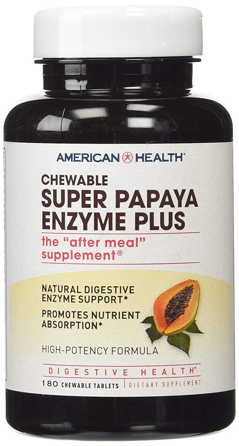 A bottle of American Health Super Papaya Enzyme Plus