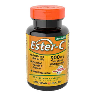 A bottle of American Health Ester-C® 500 mg with Citrus Bioflavonoids