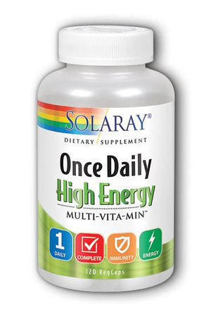 A bottle of Solaray Once Daily High Energy Multivitamin