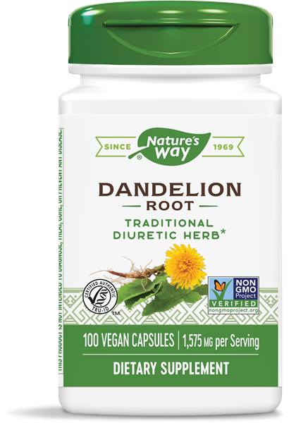 A bottle of Nature's Way Dandelion Root