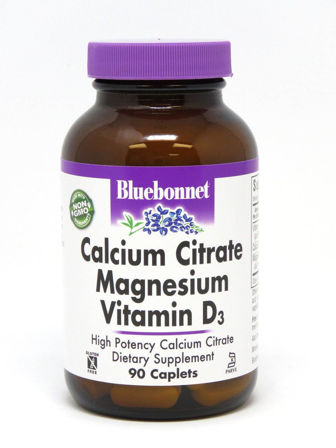 A bottle of Bluebonnet Calcium Citrate Magnesium Plus Vitamin D3