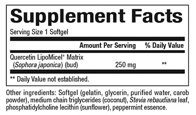 Quercetin 250 mg LipoMicel Matrix Natural Factors - 60 liquid softgels