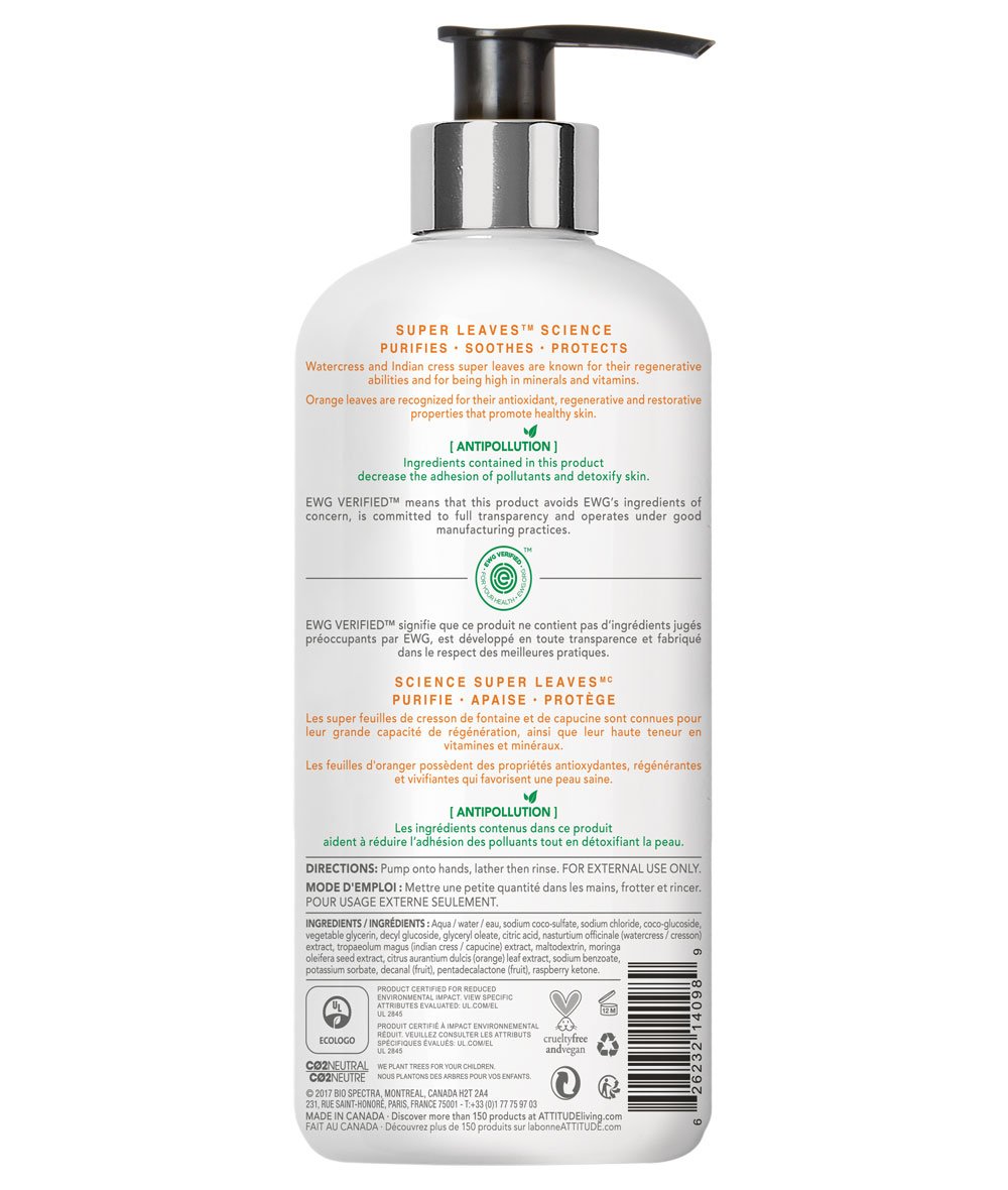 Liquid Hand Soap Orange Leave & Soy Protein - Attitude