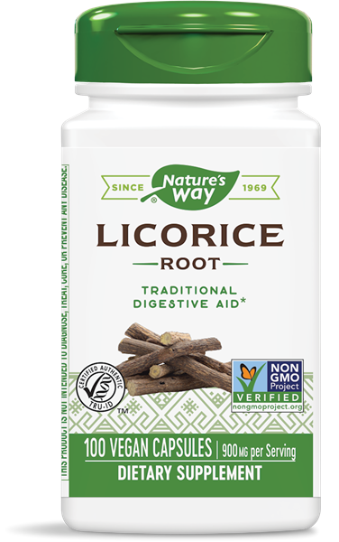 A bottle of Nature's Way Licorice Root
