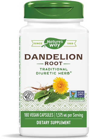 A bottle of Nature's Way Dandelion Root