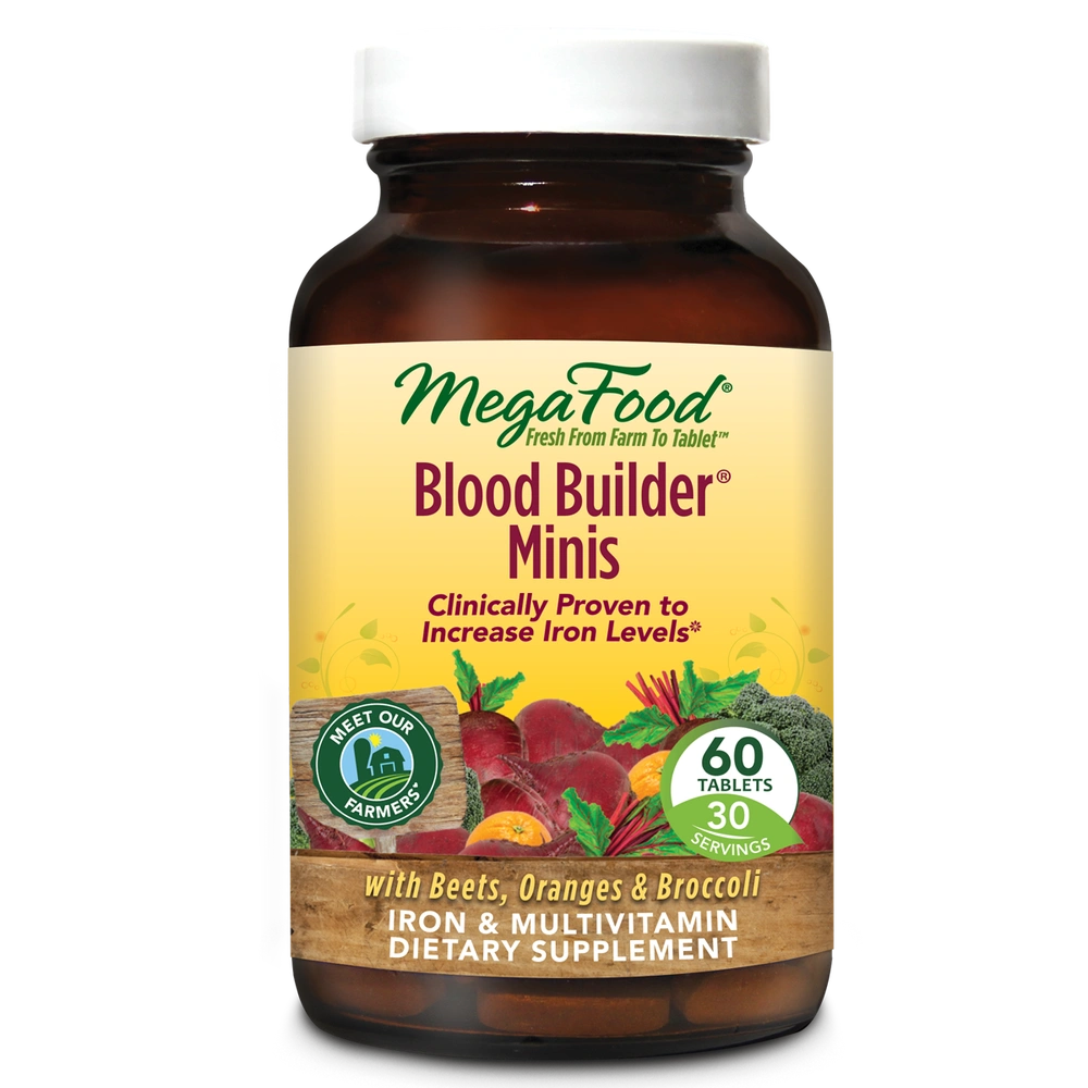 A bottle of Megafood Blood Builder® Minis