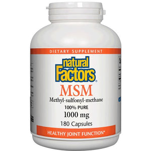 Jar of Natural Factors MSM 1000 mg