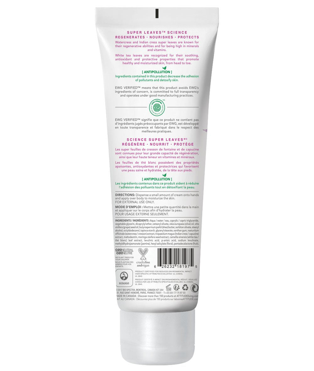 Soothing Body Cream White Tea Leaves Attitude