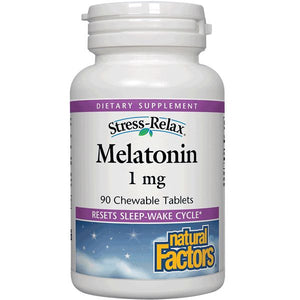 A bottle of Natural Factors Stress-Relax® Melatonin