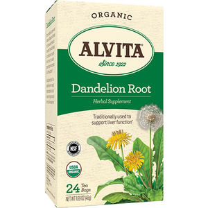 A box of Alvita Teas Dandelion Root Tea Organic