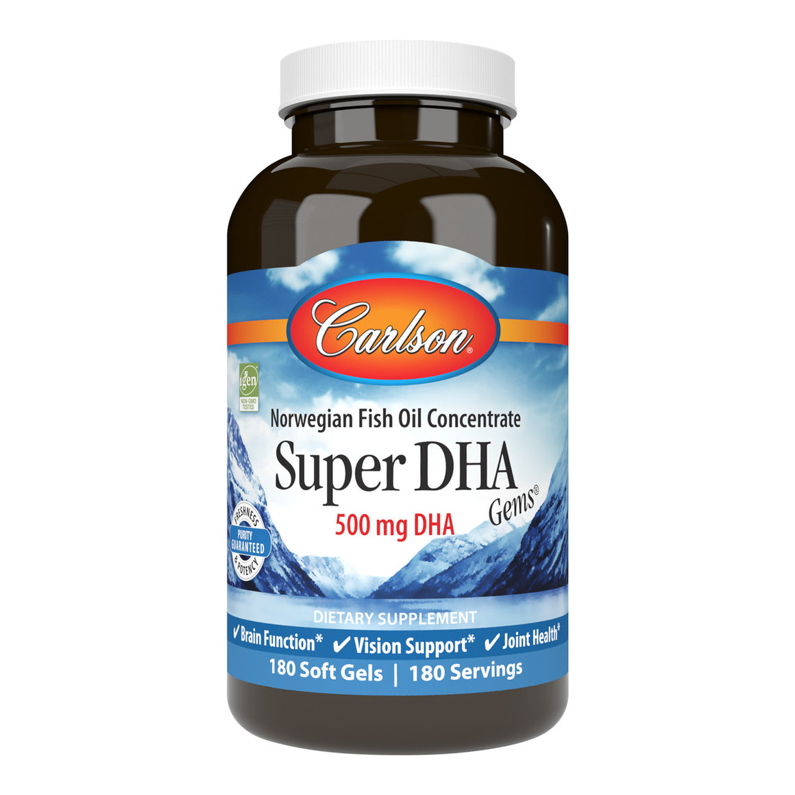 Super DHA Gems 500 mg - Carlson - 180 softgelsSuper DHA Gems 500 mg - Carlson - 180 softgels