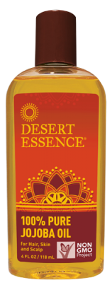 A bottle of Desert Essence Jojoba Oil 100% Pure 4 fl oz