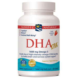 A bottle of Nordic Naturals DHA Xtra