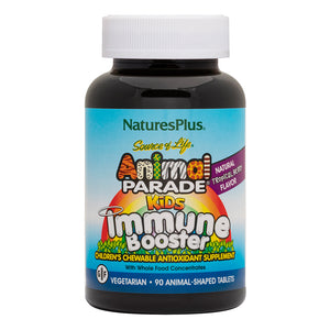 A bottle of Nature's Plus Animal Parade Kids Immune Booster Chewable