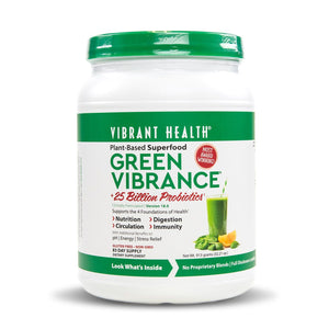 A jar of Vibrant Health Green Vibrance