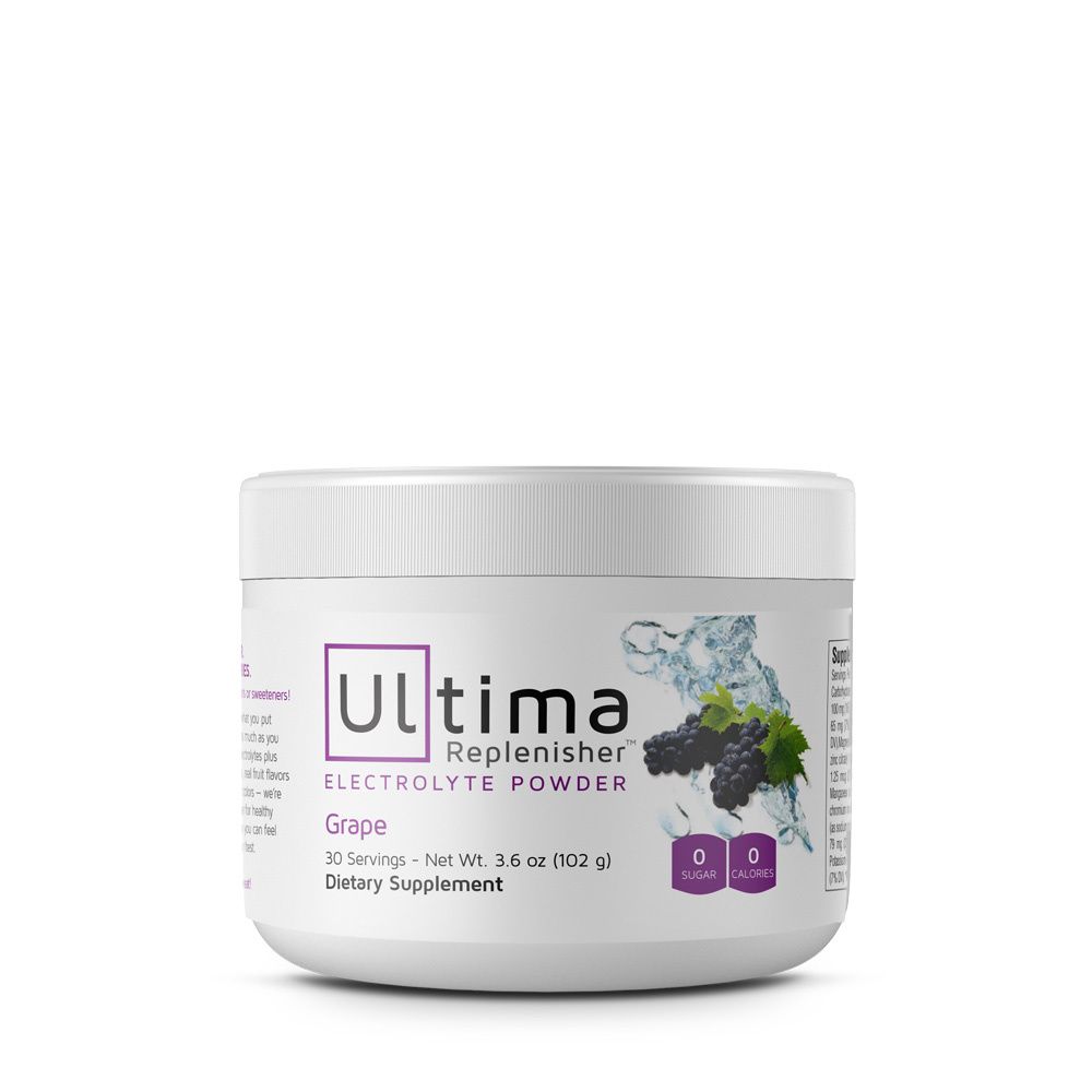 A jar of Ultima Replenisher - Grape