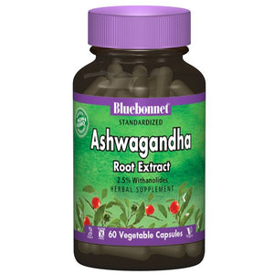 A bottle of Bluebonnet Ashwagandha Root Extract