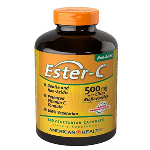 A bottle of American Health Ester-C® 500 mg with Citrus Bioflavonoids