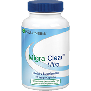 A bottle of Nutra BioGenesi Migra-Clear™ Ultra