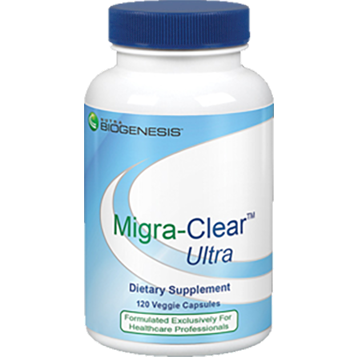 A bottle of Nutra BioGenesi Migra-Clear™ Ultra