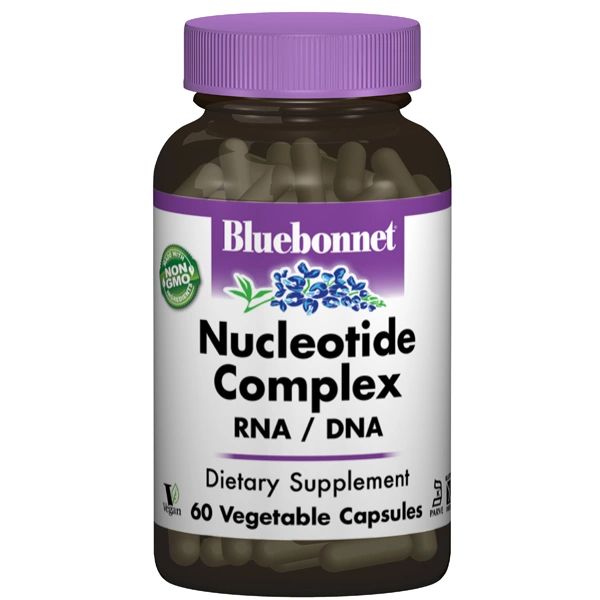 A bottle of Bluebonnet Nucleotide Complex